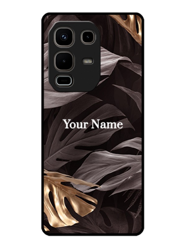 Custom Infinix Note 50s 5G Custom Metal Phone Case - Wild Leaves Digital Paint Design