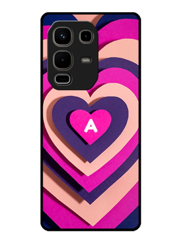 Custom Infinix Note 50s 5G Custom Metal Phone Case - Cute Heart Pattern Design