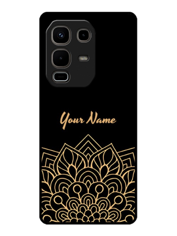 Custom Infinix Note 50s 5G Custom Metal Phone Case - Golden Mandala Design