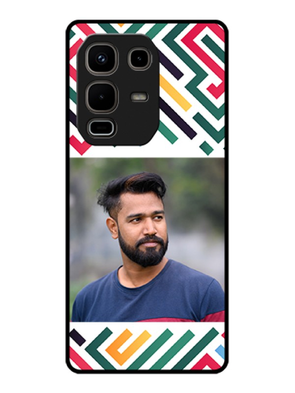 Custom Infinix Note 50s 5G Custom Metal Phone Case - Colorful Maze Pattern Design