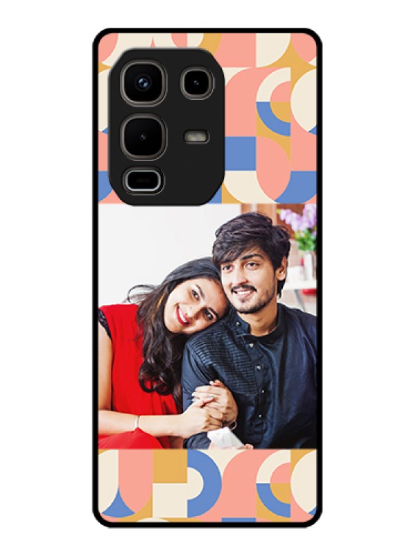 Custom Infinix Note 50s 5G Custom Metal Phone Case - Semi - Circle Maze Pattern Design