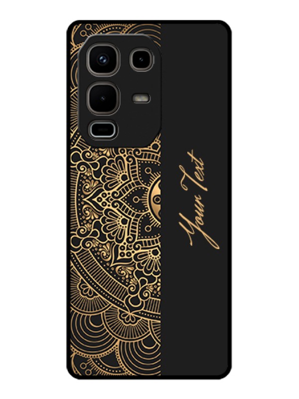 Custom Infinix Note 50s 5G Custom Metal Phone Case - Mandala Art With Custom Text Design