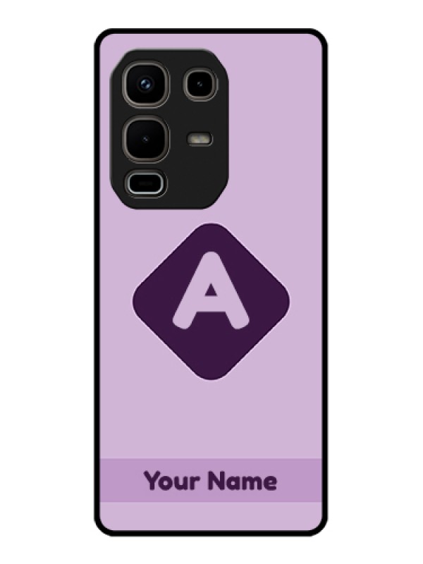 Custom Infinix Note 50s 5G Custom Metal Phone Case - Custom Letter In Curved Badge Design