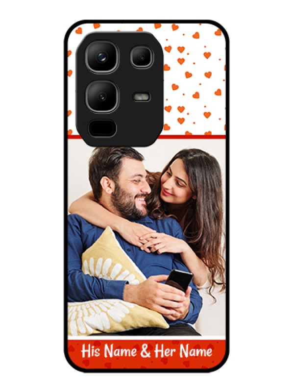 Custom Infinix Note 50x 5G Custom Metal Phone Case - Orange Love Symbol Design