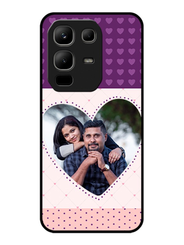 Custom Infinix Note 50x 5G Custom Metal Phone Case - Violet Love Dots Design