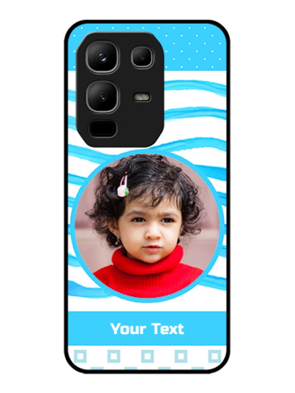 Custom Infinix Note 50x 5G Custom Metal Phone Case - Simple Blue Case Design