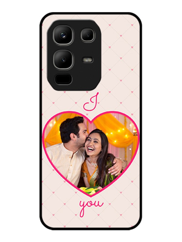 Custom Infinix Note 50x 5G Custom Metal Phone Case - Heart Shape Design