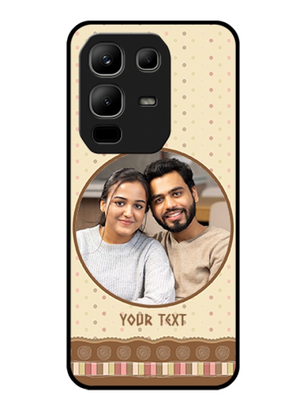 Custom Infinix Note 50x 5G Custom Metal Phone Case - Brown Dotted Mobile Case Design