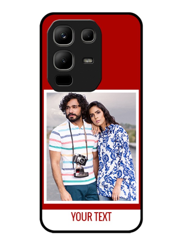 Custom Infinix Note 50x 5G Custom Metal Phone Case - Red Color Design