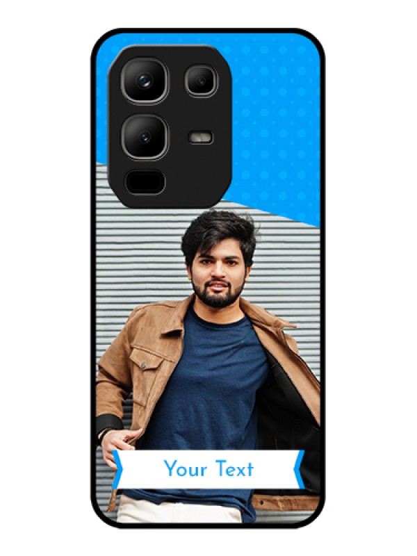 Custom Infinix Note 50x 5G Custom Metal Phone Case - Simple Blue Color Design