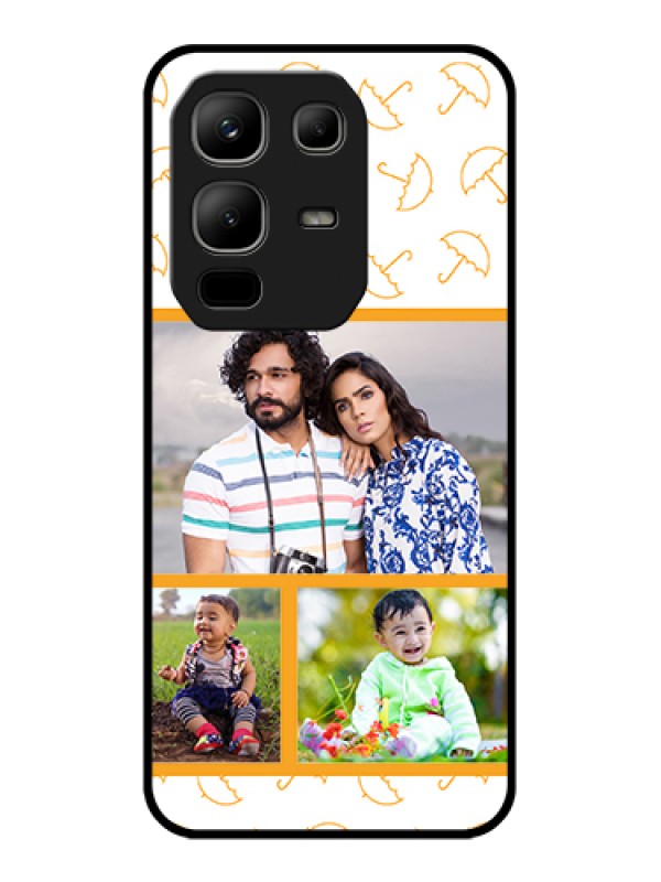 Custom Infinix Note 50x 5G Custom Metal Phone Case - Yellow Pattern Design