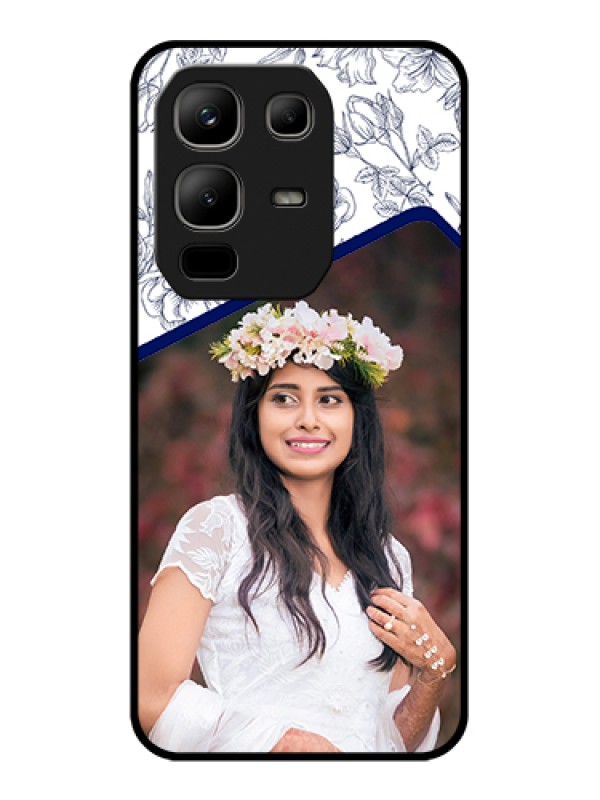 Custom Infinix Note 50x 5G Custom Metal Phone Case - Classy Floral Design