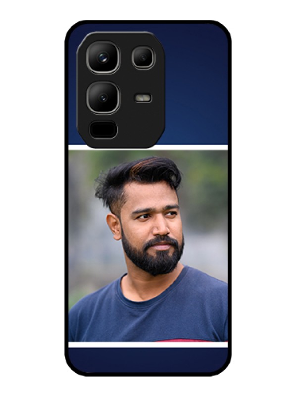 Custom Infinix Note 50x 5G Custom Metal Phone Case - Simple Royal Blue Design