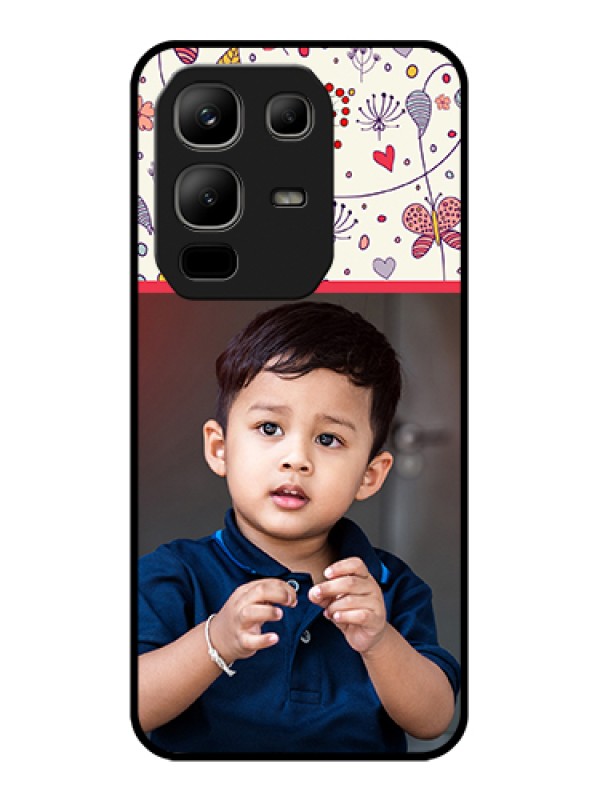 Custom Infinix Note 50x 5G Custom Metal Phone Case - Premium Floral Design