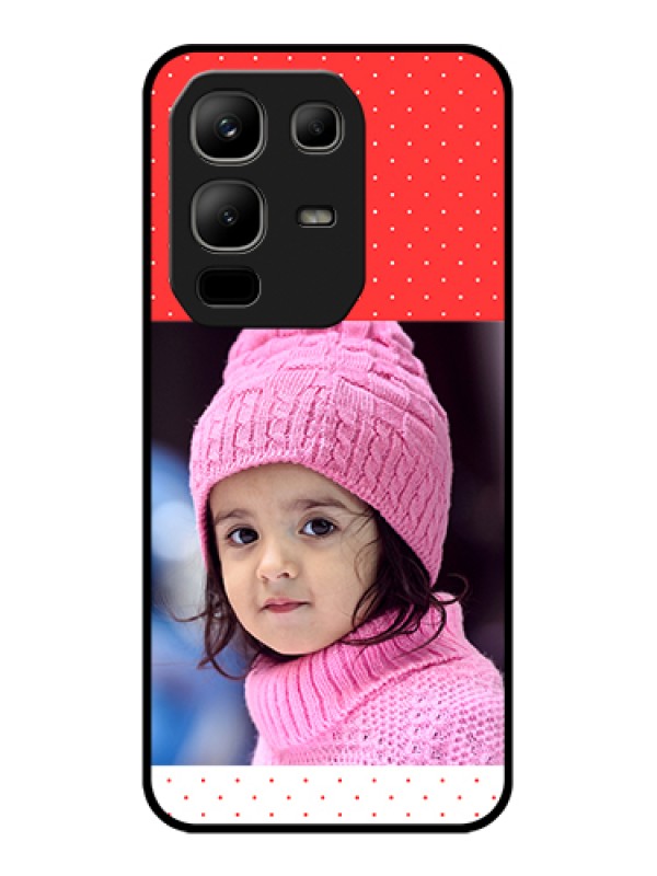 Custom Infinix Note 50x 5G Custom Metal Phone Case - Red Pattern Design