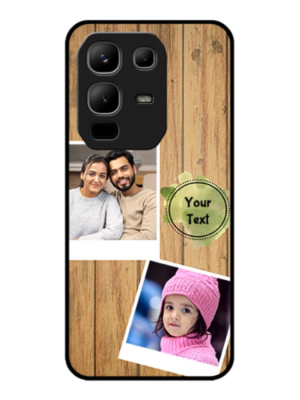 Custom Infinix Note 50x 5G Custom Metal Phone Case - Wooden Texture Design