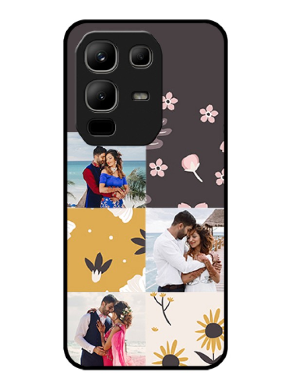 Custom Infinix Note 50x 5G Custom Metal Phone Case - 3 Images With Floral Design