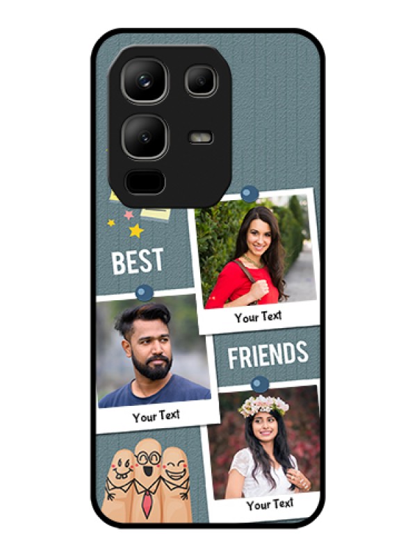 Custom Infinix Note 50x 5G Custom Metal Phone Case - Sticky Frames And Friendship Design