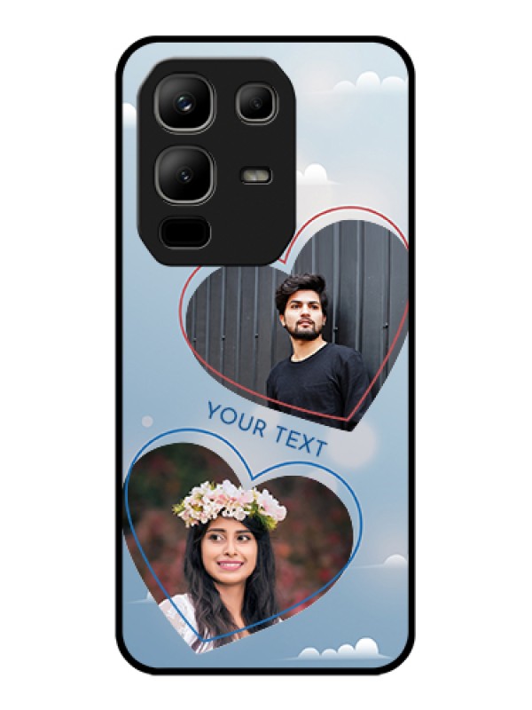 Custom Infinix Note 50x 5G Custom Metal Phone Case - Blue Color Couple Design