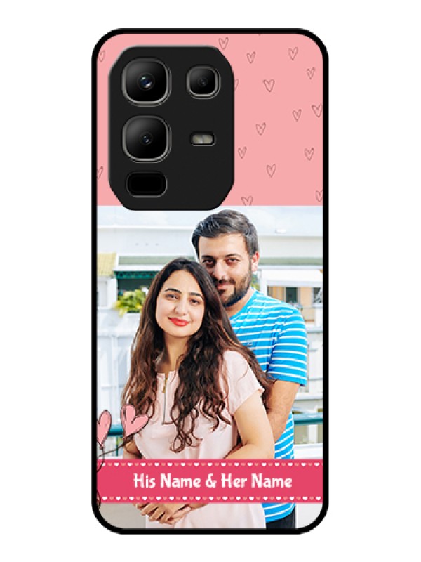 Custom Infinix Note 50x 5G Custom Metal Phone Case - Love Design Peach Color