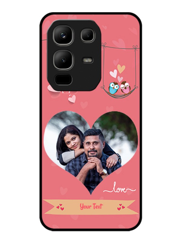 Custom Infinix Note 50x 5G Custom Metal Phone Case - Peach Color Love Design