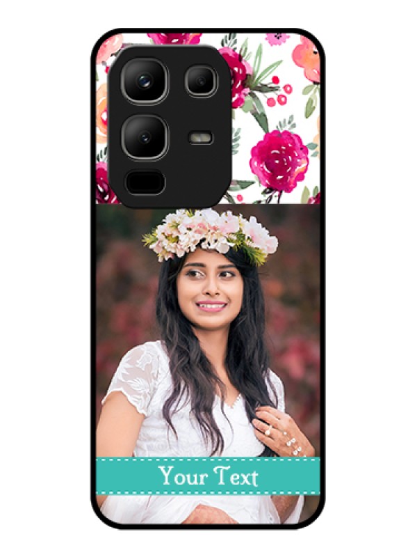 Custom Infinix Note 50x 5G Custom Metal Phone Case - Water Colors Floral Design