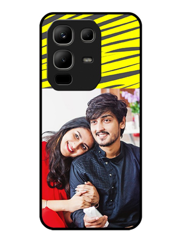 Custom Infinix Note 50x 5G Custom Metal Phone Case - Yellow Abstract Design