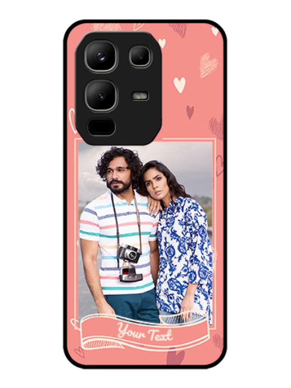 Custom Infinix Note 50x 5G Custom Metal Phone Case - Love Doodle Art Design