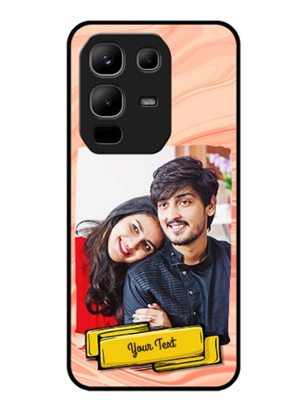 Custom Infinix Note 50x 5G Custom Metal Phone Case - Marble Texture Design