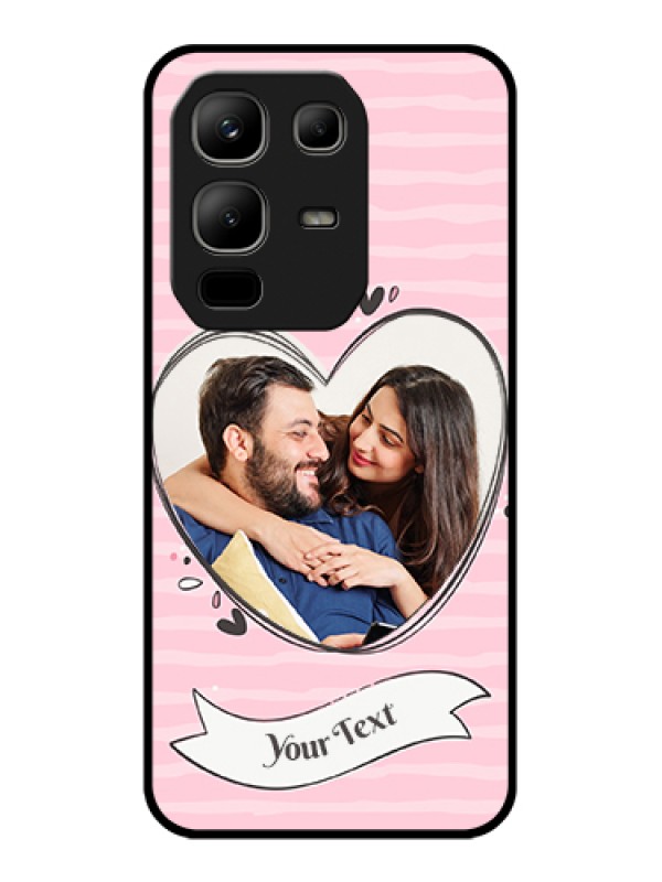 Custom Infinix Note 50x 5G Custom Metal Phone Case - Vintage Heart Design