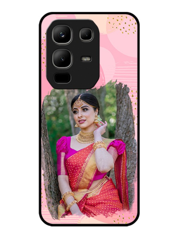 Custom Infinix Note 50x 5G Custom Metal Phone Case - Gold Glitter Splash Design