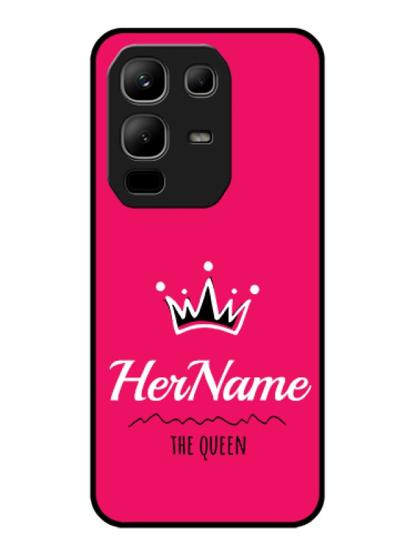 Custom Infinix Note 50x 5G Custom Metal Phone Case - Queen With Name Design