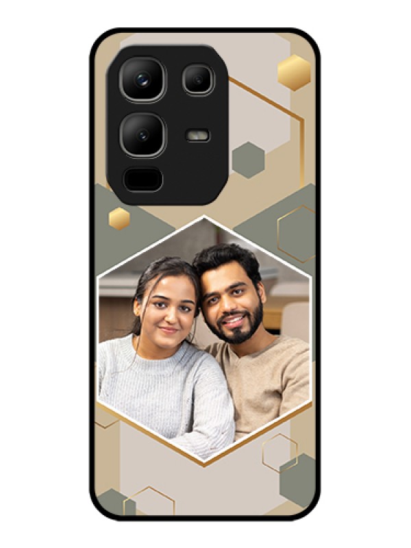 Custom Infinix Note 50x 5G Custom Metal Phone Case - Stylish Hexagon Pattern Design