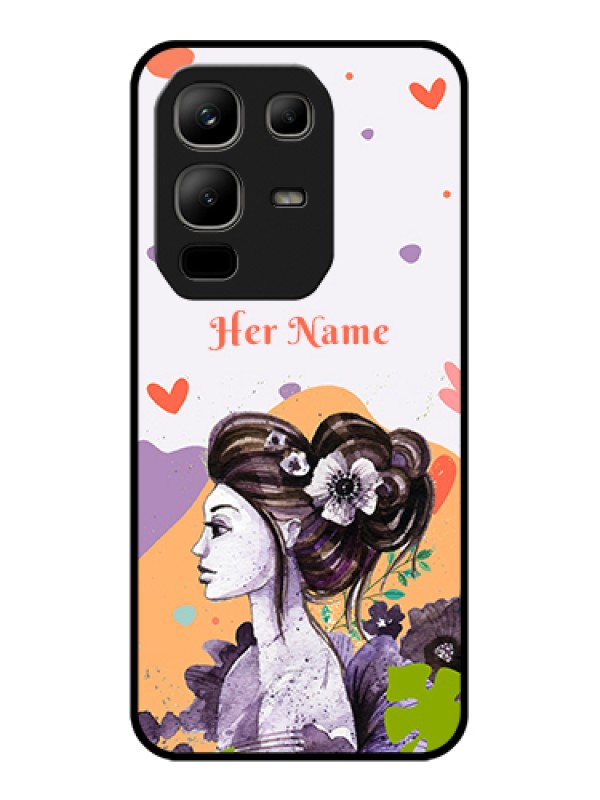 Custom Infinix Note 50x 5G Custom Metal Phone Case - Woman And Nature Design