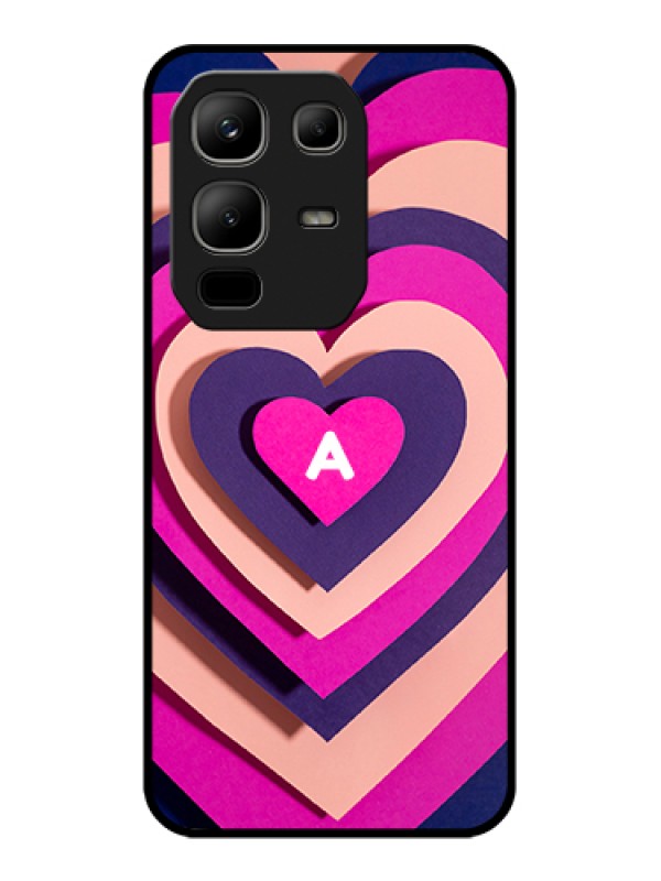 Custom Infinix Note 50x 5G Custom Metal Phone Case - Cute Heart Pattern Design