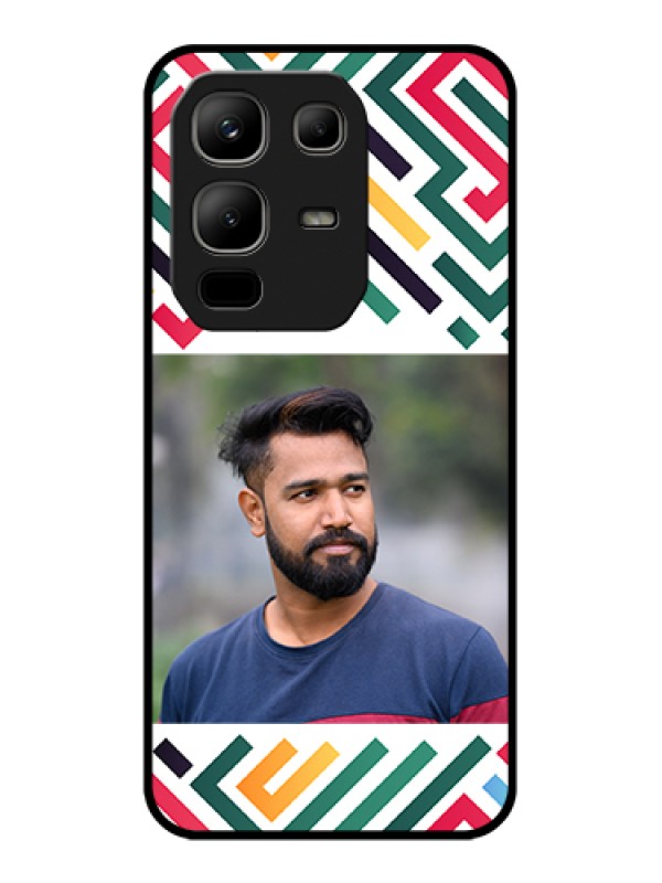 Custom Infinix Note 50x 5G Custom Metal Phone Case - Colorful Maze Pattern Design