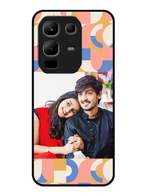 Custom Infinix Note 50x 5G Custom Metal Phone Case - Semi - Circle Maze Pattern Design