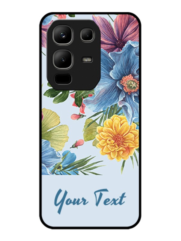 Custom Infinix Note 50x 5G Custom Metal Phone Case - Stunning Watercolored Flowers Painting Design