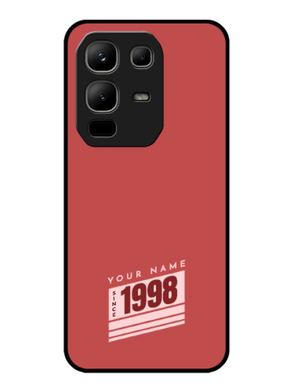 Custom Infinix Note 50x 5G Custom Metal Phone Case - Red Custom Year Of Birth Design