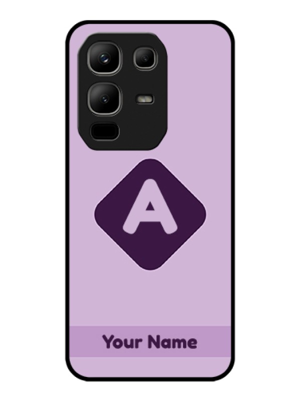 Custom Infinix Note 50x 5G Custom Metal Phone Case - Custom Letter In Curved Badge Design