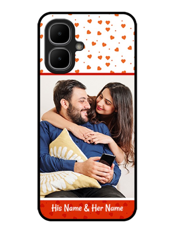 Custom Infinix Smart 10 Custom Metal Phone Case - Orange Love Symbol Design