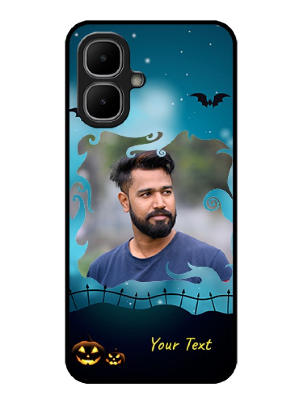 Custom Infinix Smart 10 Custom Metal Phone Case - Halloween Frame Design