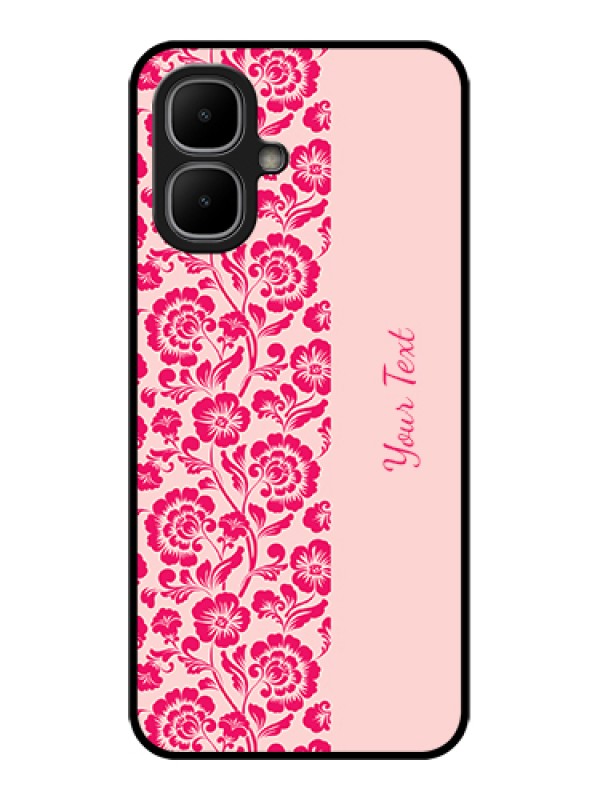 Custom Infinix Smart 10 Custom Metal Phone Case - Attractive Floral Pattern Design