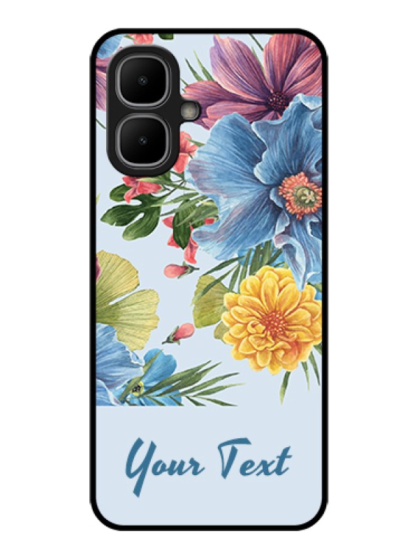 Custom Infinix Smart 10 Custom Metal Phone Case - Stunning Watercolored Flowers Painting Design