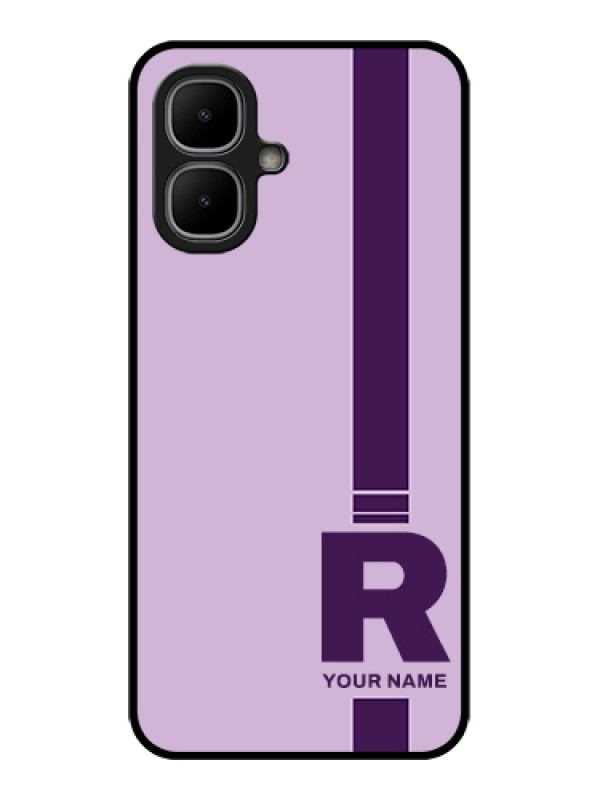 Custom Infinix Smart 10 Custom Metal Phone Case - Simple Dual Tone Stripe With Name Design