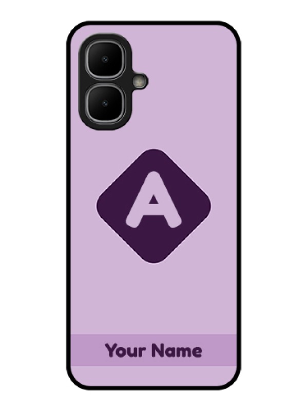 Custom Infinix Smart 10 Custom Metal Phone Case - Custom Letter In Curved Badge Design