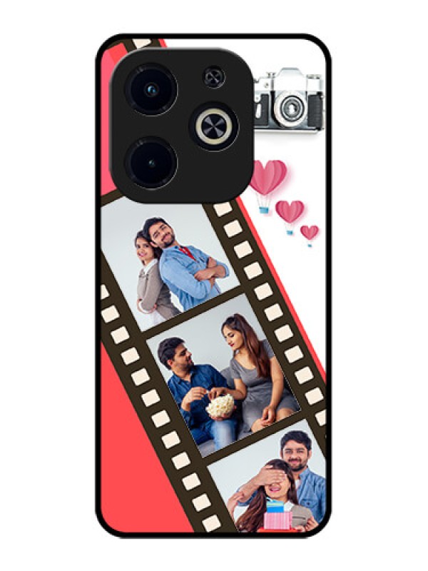 Custom Infinix Smart 8 HD Custom Metal Phone Case - 3 Image Holder With Film Reel