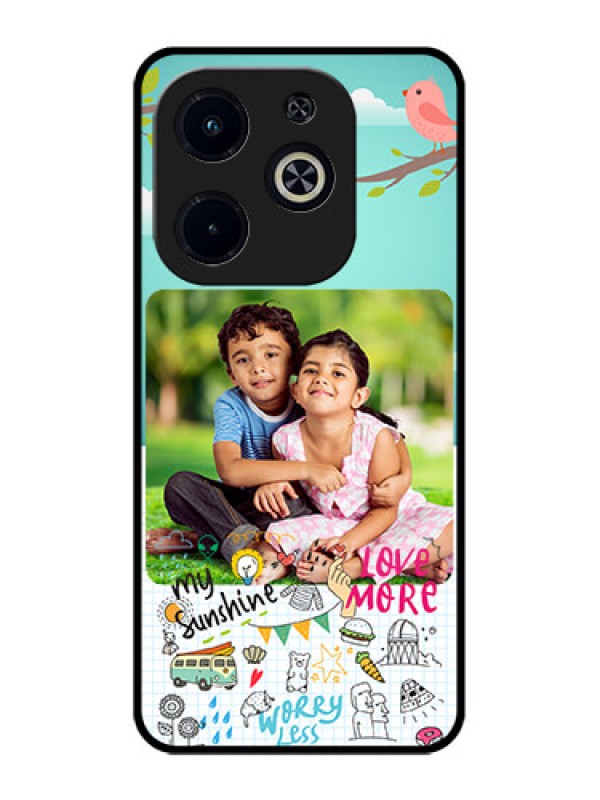 Custom Infinix Smart 8 HD Custom Metal Phone Case - Doodle Love Design