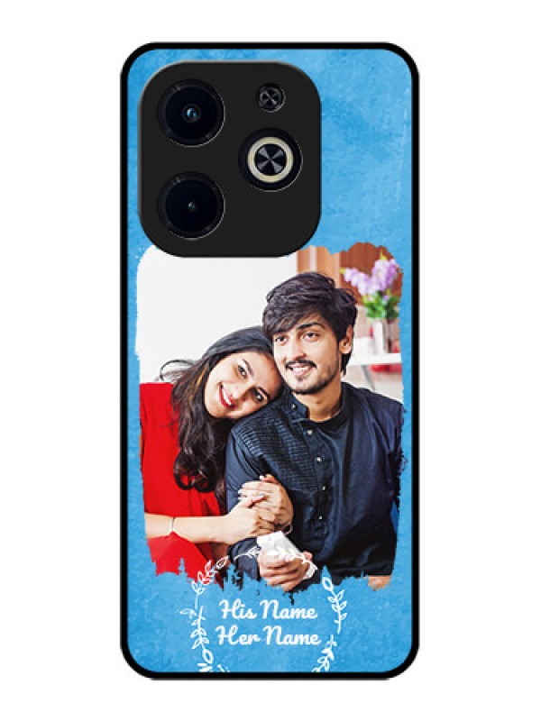 Custom Infinix Smart 8 HD Custom Metal Phone Case - Blue Color Vintage Design