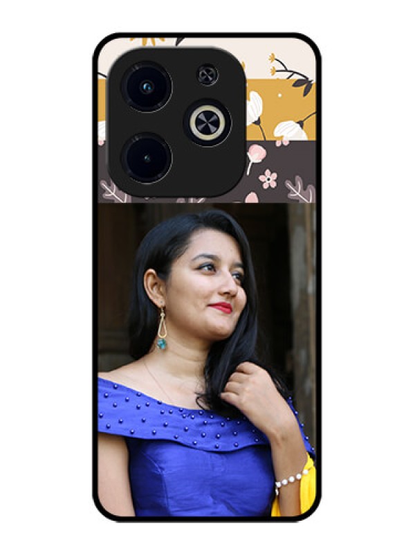 Custom Infinix Smart 8 HD Custom Metal Phone Case - Stylish Floral Design